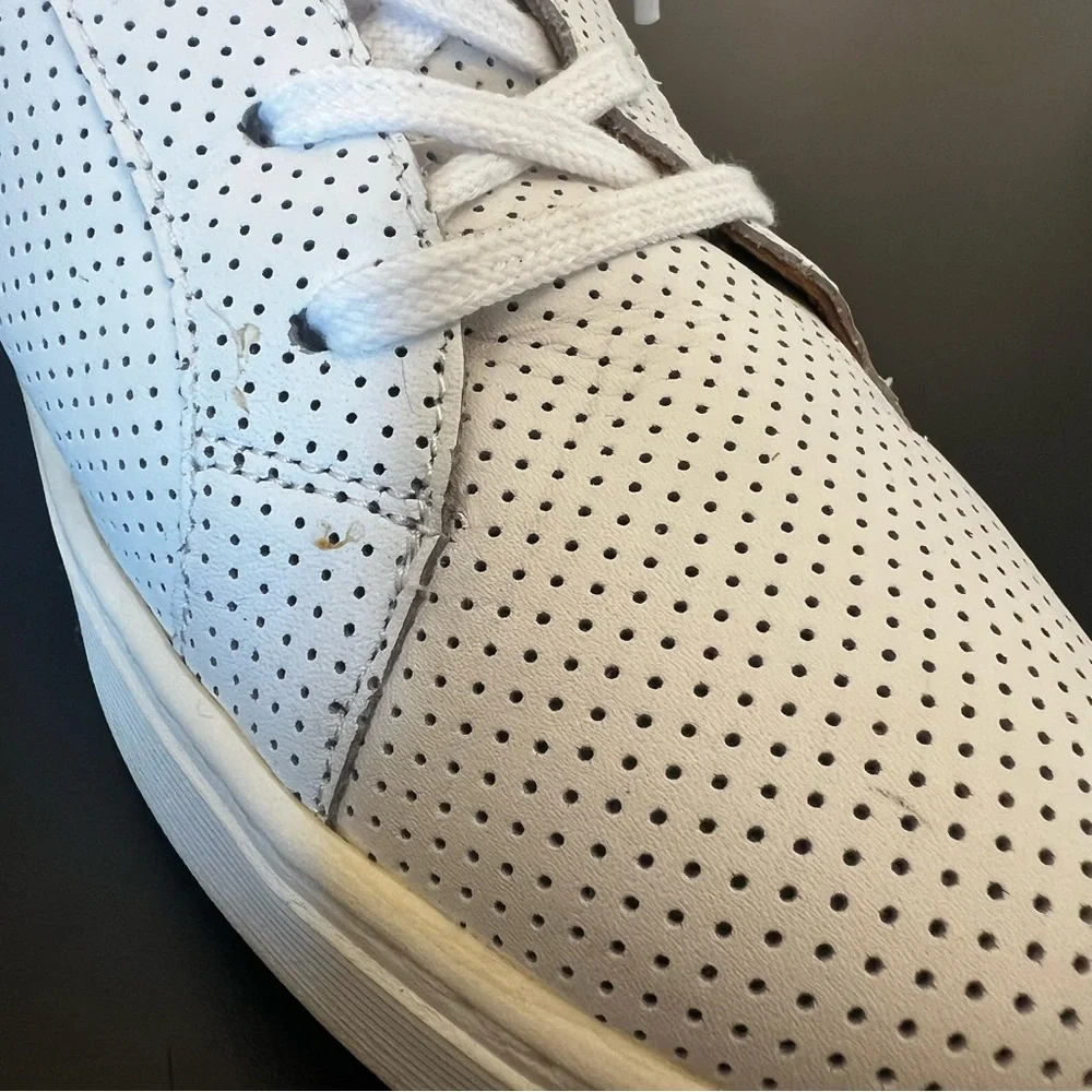 Sofft White Somers Tie Perforated Sneaker 10 - Picture 8 of 11
